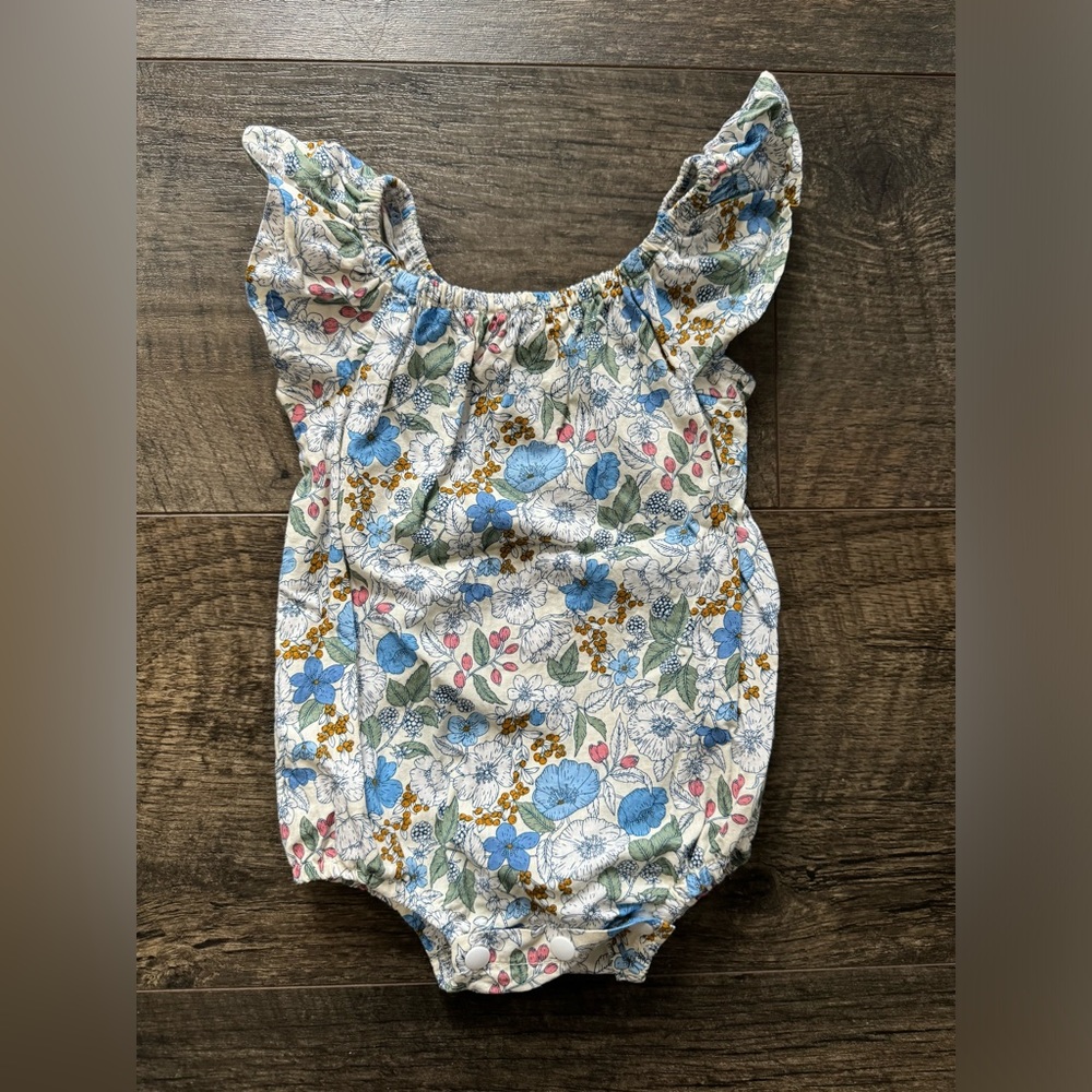 Boutique bubble romper blue tone 0-3 month